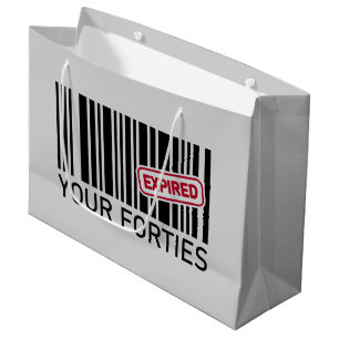 Funny Birthday party 50th Large Gift Bag