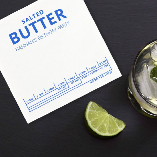 Funny Birthday party butter theme  Napkin (Creator Uploaded)