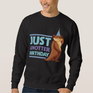 Funny Birthday Party Gift Kids Sea Otter Animal Sweatshirt