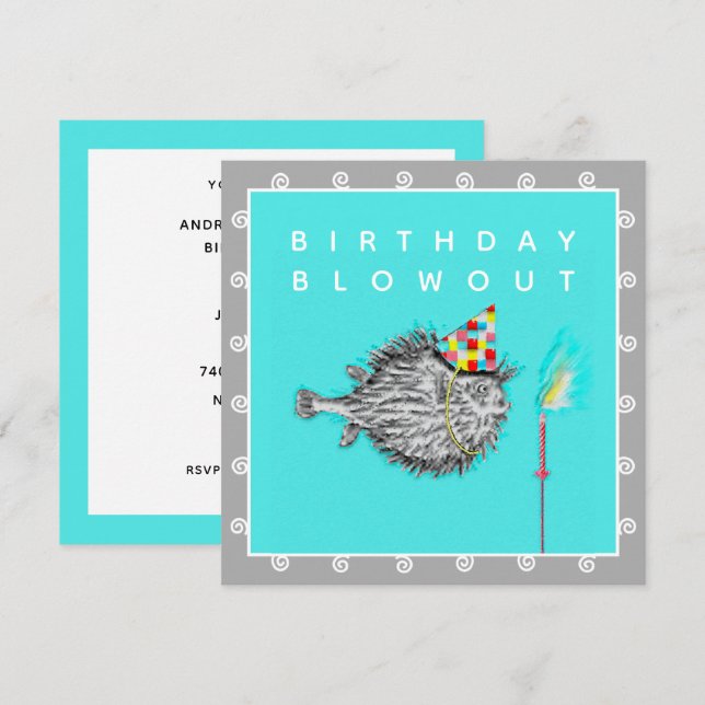 Funny Birthday Party Invitation (Front/Back)