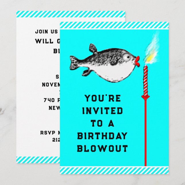 Funny Birthday Party Invitation (Front/Back)