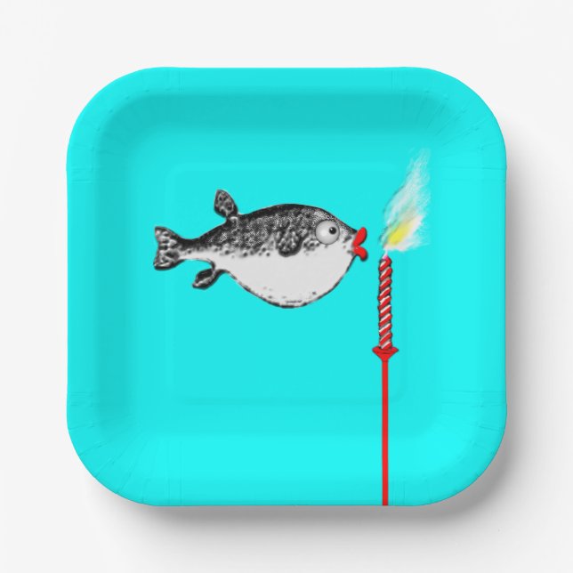 Funny Birthday Party Paper Plate (Front)