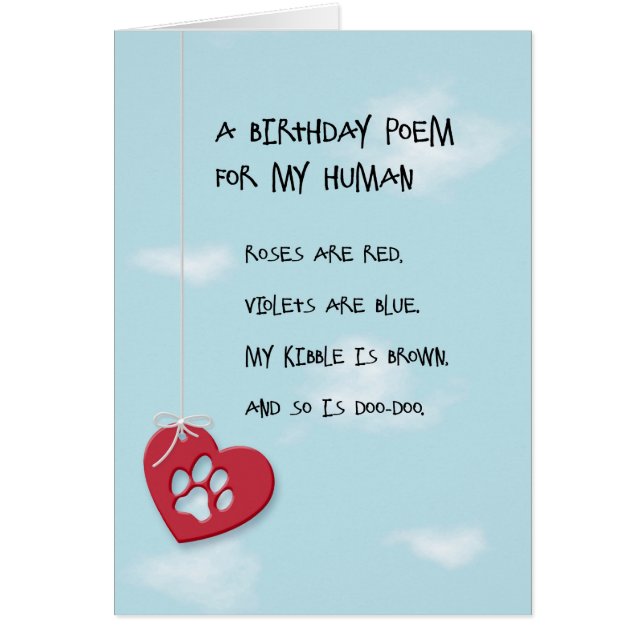 Funny Birthday Poem from the Dog (Front)