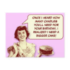 Funny Birthday Postcard - Retro Housewife