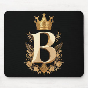 Funny Birthday Queen B - Letter B And Crown (bee) Mouse Mat