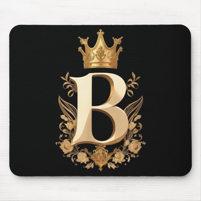 Funny Birthday Queen B - Letter B And Crown (bee)  Mouse Mat (Front)