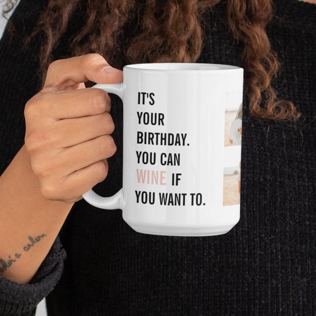 Funny Birthday Quotes | Collage Photo | Best Gift Coffee Mug (Creator Uploaded)
