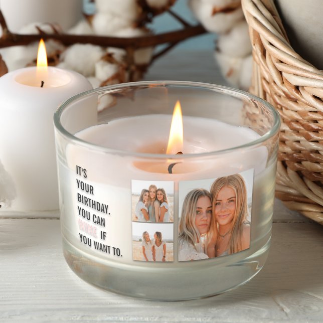 Funny Birthday Quotes | Collage Photo | Best Gift Rectangular Sticker (Creator Uploaded)