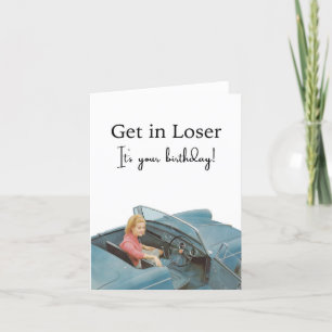 Funny Birthday Retro Greeting Card