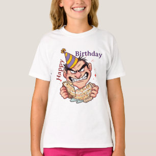 Funny Birthday Sticker T-Shirt