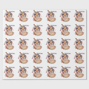 Funny Birthday Sticker Wrapping Paper