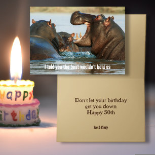 Funny Birthday Talking Hippos Card