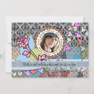 Funny birthday template photo card - Sister-in-law