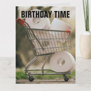 FUNNY BIRTHDAY TOILET PAPER GOOD BOWEL MOVEMENTS CARD