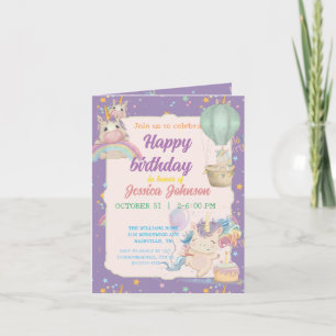 Funny Birthday Unicorn Invitation