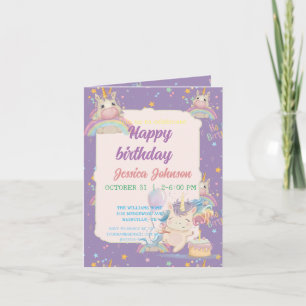 Funny Birthday Unicorn Invitation
