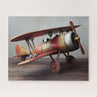 Funny Birthday Vintage Biplane Airplane Custom Jigsaw Puzzle
