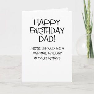 funny birthday wish for dad card
