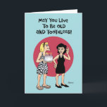 Funny Birthday Wish for Sister Card<br><div class="desc">Funny Birthday Greeting Card for sister,  female friend or BFF</div>