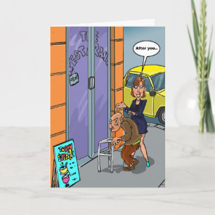 Funny Birthday Wishes - Age Before Beauty Card