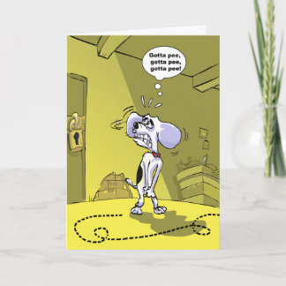 Funny Birthday Wishes - Gotta Pee Card