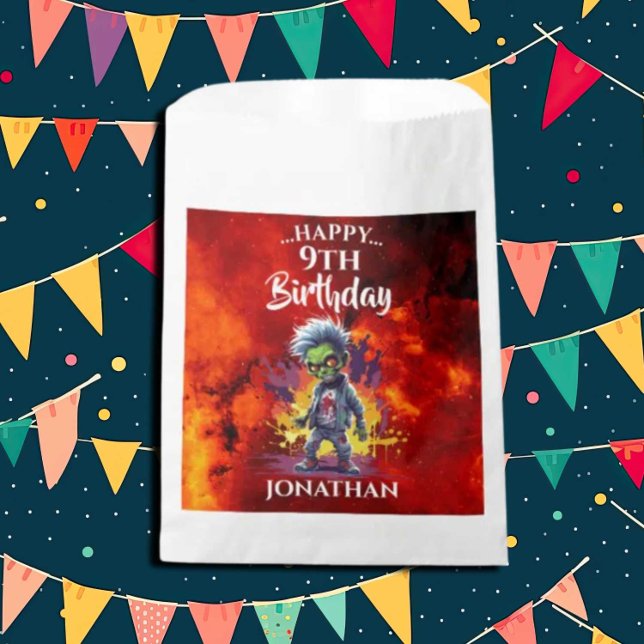 Funny Birthday Zombie Boy Favour Bags (Zombie Walkers,  Your birthday party won't be complete without an array of gruesome zombie props! )