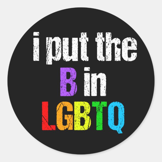 Funny Bisexual LGBTQ Classic Round Sticker (Front)