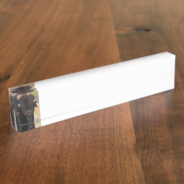 funny bison nameplate (Side)