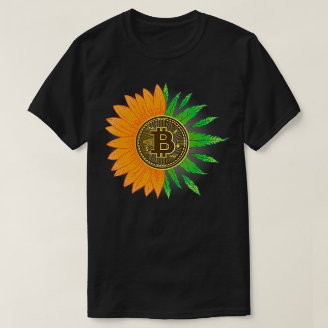 Funny Bitcoin & Weed Vintage Cryptocurrency Miner  T-Shirt (Design Front)