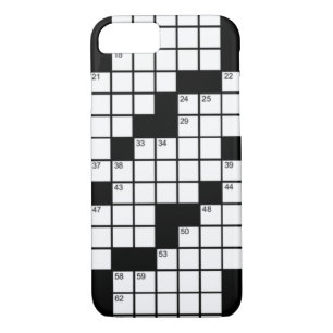 Funny Black and White Crossword Puzzle Game iPhone 8/7 Case