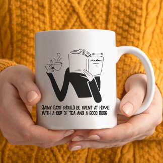 funny black and white rainy days Mug