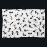 Funny Black Ants Pattern Tea Towel<br><div class="desc">This cute and funny black ants insect pattern is perfect for the trendy and fun hipster. Its cool and silly print is great for many gifts and occasions.</div>