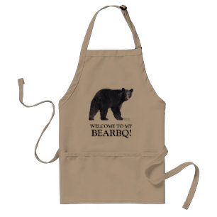 Funny Black Bear Barbecue Apron