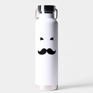 Funny Black Beard Make Everyone Smile Water Bottle