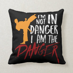 Funny Black Belt Fighter Martial Arts Humor Cushion