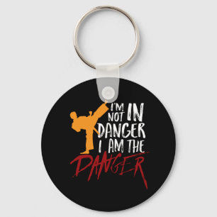 Funny Black Belt Fighter Martial Arts Humour Key Ring