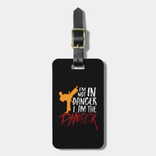 Funny Black Belt Fighter Martial Arts Humour Luggage Tag