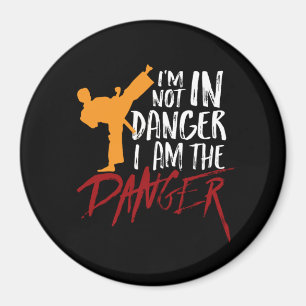 Funny Black Belt Fighter Martial Arts Humour Magnet