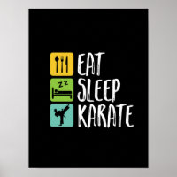 Funny Black Belt Martial Arts Eat Sleep Karate