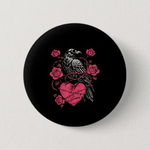 Funny Black Bird F-caw-f Anti Valentines Day Singl 6 Cm Round Badge