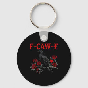 Funny Black Bird F-caw-f Anti Valentines Day Singl Key Ring