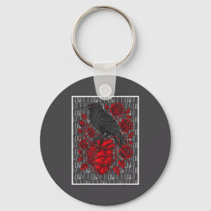 Funny Black Bird F-caw-f Anti Valentines Day Singl Key Ring