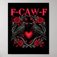 Funny Black Bird F-caw-f Anti Valentines Day Singl
