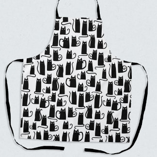 Funny Black Cat Apron