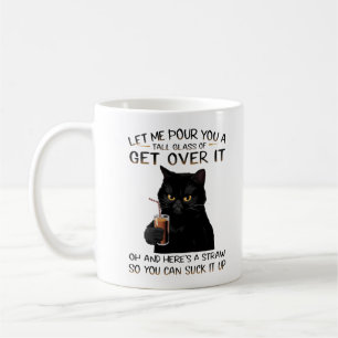 Funny Black Cat Attitude DesignClassic Mug, 11 oz Coffee Mug