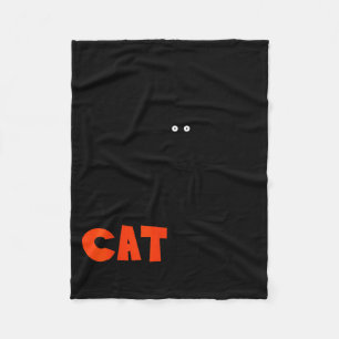 Funny Black Cat Cat Servant  Fleece Blanket