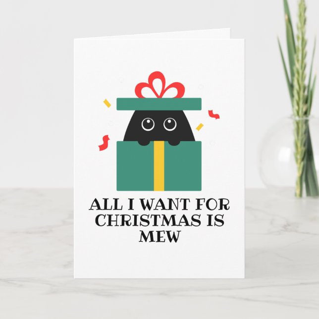 funny black cat christmas cards (Front)
