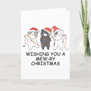 funny black cat christmas cards