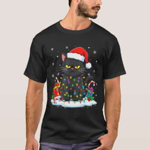 Funny Black Cat Christmas For Men Women Youth Girl T-Shirt