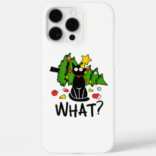 Funny Black Cat Christmas Tree Merry Santa Humor C iPhone 16 Pro Max Case